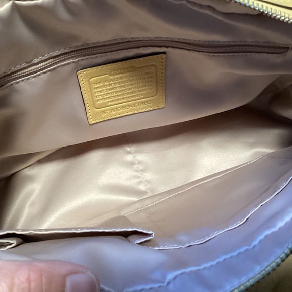 Coach Yellow Leather Poppy Satchel Handbag Shoulder Bag No. A1269-17888 - Picture 4 of 16